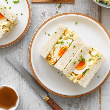 Japanese Wasabi Egg Salad Sandwiches
