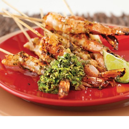 Coriander Peppercorn and Lime Prawns with Zesty Fresh Coriander and Lime Dressing