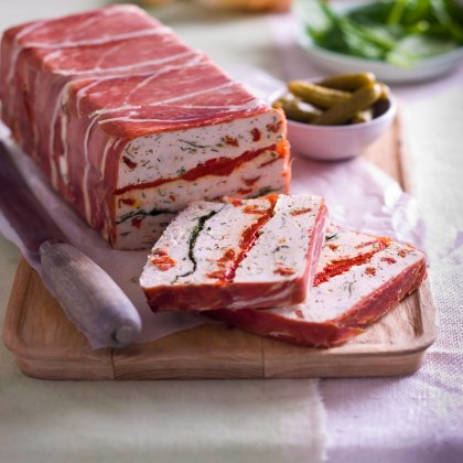 Chicken, Roasted Peppers and Sun Dried Tomatoes Terrine