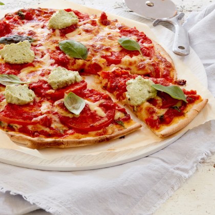 Margherita Pizza with Pesto Ricotta