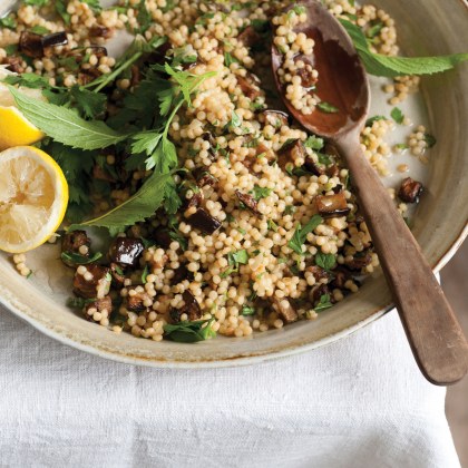 Ruby's Eggplant and Israeli Cous Cous Salad