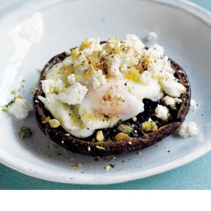 Mushrooms with Poached Egg & Dukkah