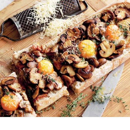 Mushroom, Bacon & Egg Breakfast Toastie