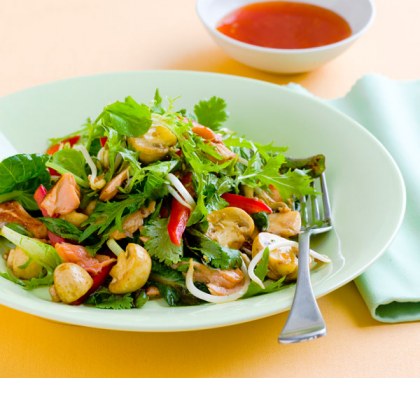 Salmon and Mushroom Salad