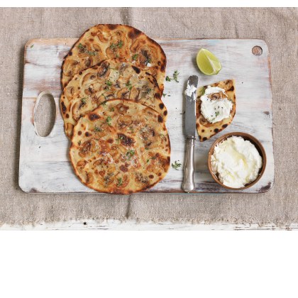 Quick and Easy Mushroom Flatbread