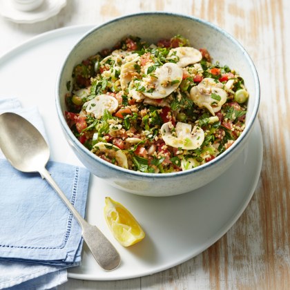 Marinated Mushroom Tabbouleh Salad