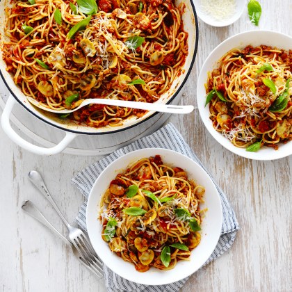 Mushroom Spaghetti Bolognese