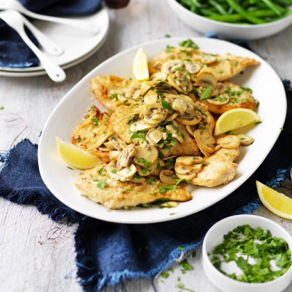 Mushroom, Lemon and Garlic Chicken