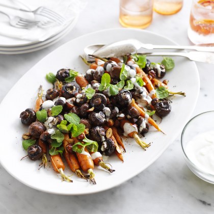 Maple Roasted Mushroom and Carrot Salad
