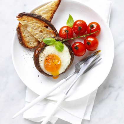 Portabella Mushroom Baked Egg