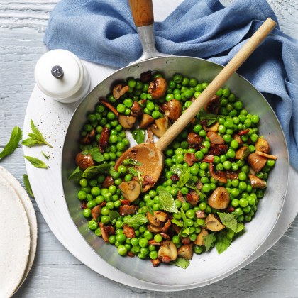 Bacon, Peas and Mushrooms