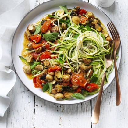 Zoodle and Mushroom salad