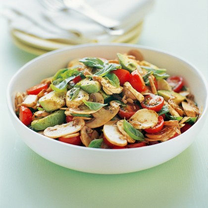 Mushroom, Tomato and Avocado Salad
