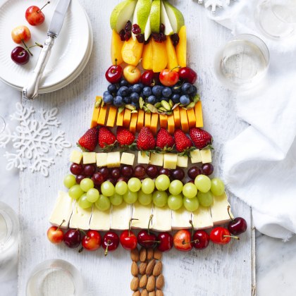 Fruit and Cheese Platter Christmas Tree