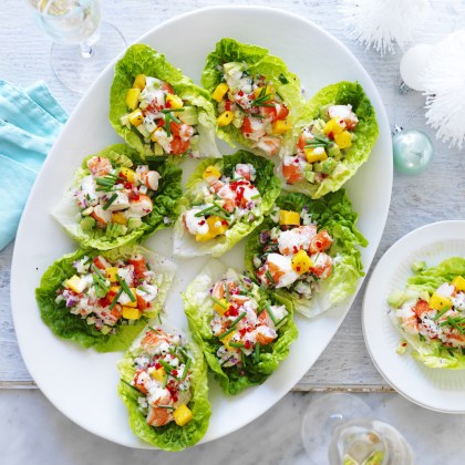 Avocado, Mango and Chilli Prawn Cups