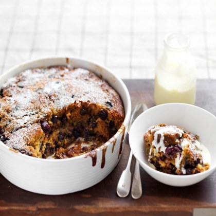Blueberry, Walnut & Golden Syrup Pudding