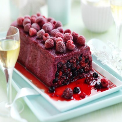 Summer Berry Pudding with Mascarpone Cream