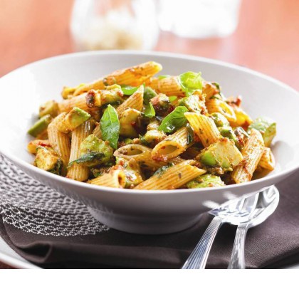 Avocado and Tomato Pesto Pasta