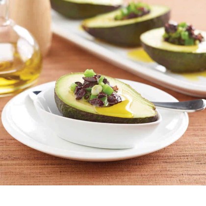 Avocado with Black Olives