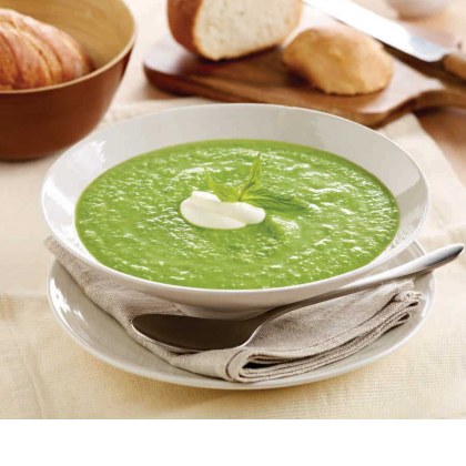 Avocado, Pea and Zucchini Soup