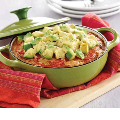 Avocado, Potato and Bacon Pie