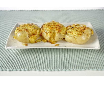 Mozzarella and Dukkah Smashed Potatoes