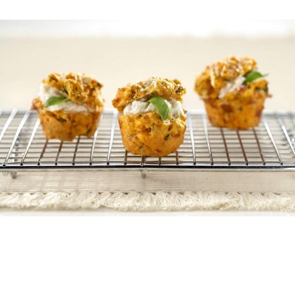 Mini Italian Parmesan and Tomato Muffins