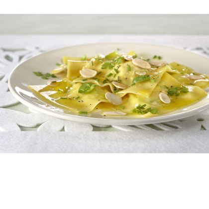 Ricotta, Pumpkin and Leek Ravioli