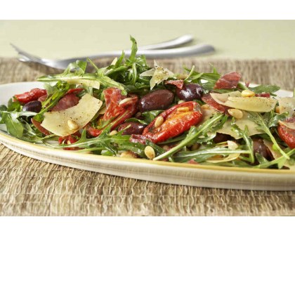 Crispy Salami, Tomato & Pine Nut Salad