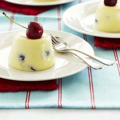 White Chocolate Cherry Panna Cotta