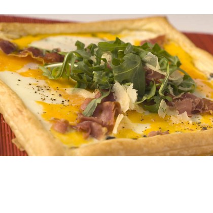 Prosciutto, Rocket & Egg Tart