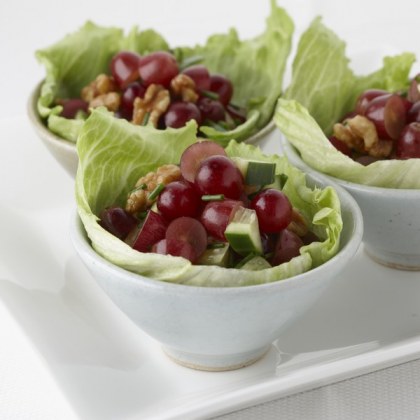 Grape and Walnut Salad Cups