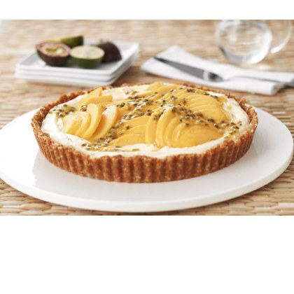 Lime Mascarpone and Mango Tart