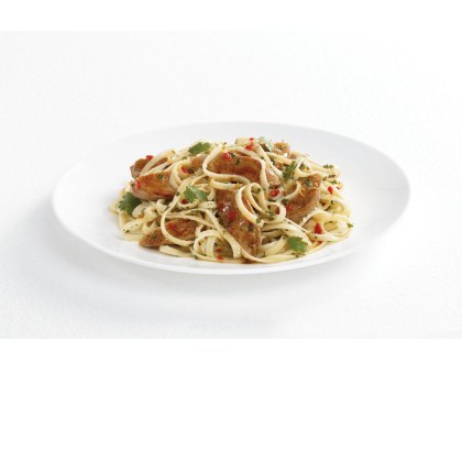 Quail Breast Fillets with Pasta, Chilli, Fresh Herbs and Olive Oil