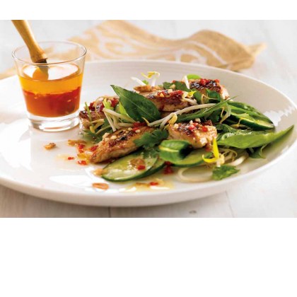 Quail Salad with Fresh Mint and Lime