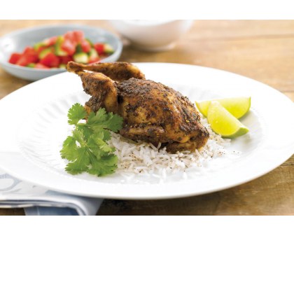 Indian Spiced Quail with Herb Yoghurt Sauce