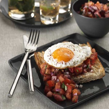 Spicy Eggs on Turkish Toast