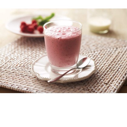 Minted Raspberry, Vanilla Bean and Farmdale Light Milk Smoothie