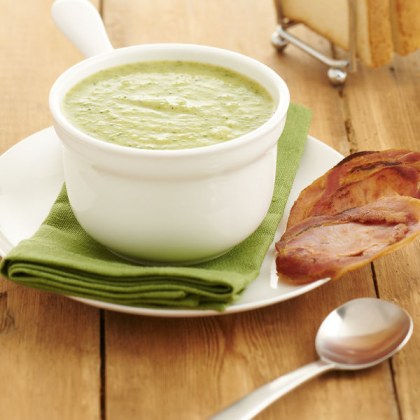 Broccoli Soup With Crispy Pancetta