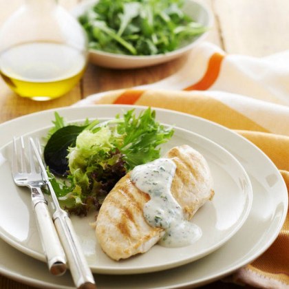 Chicken With Herb and Seeded Mustard Sauce