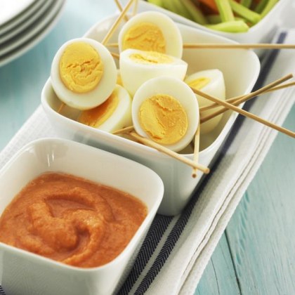 Eggs Kebab with Fresh Tomato Dressing