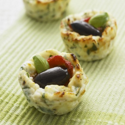 Mini Roast Capsicum and Olive Baked Ricotta
