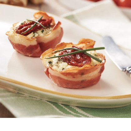 Baked Ricotta and Pancetta Tarts