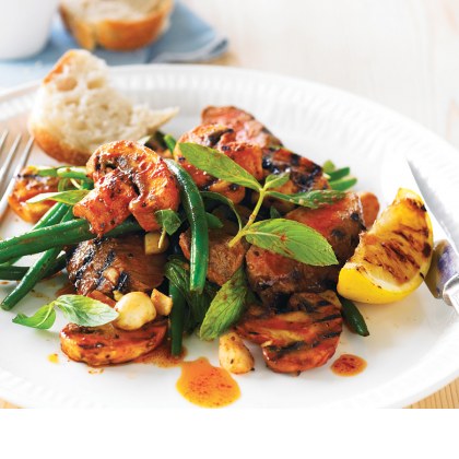 Barbecue Mushroom & Lamb Salad