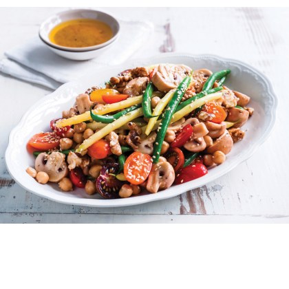 Mushroom, Chickpea & Toasted Walnut Salad