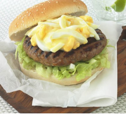 American Turkey Burger with Egg, Lettuce and Mayonnaise