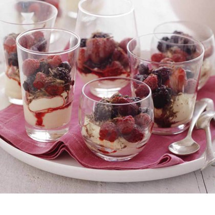 Mixed Berry & Espresso Mascarpone Mini Parfaits