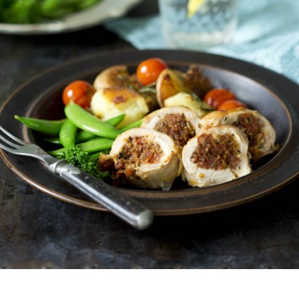 Spatchcock Galantine with chorizo stuffing