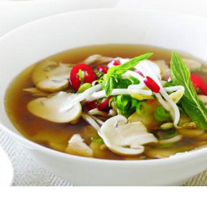 Hot & Sour Mushroom & Chicken Soup