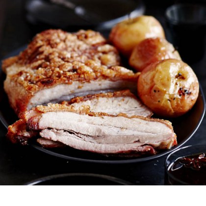 Roasted Pork Belly with Sweet Soy & Ginger Sauce